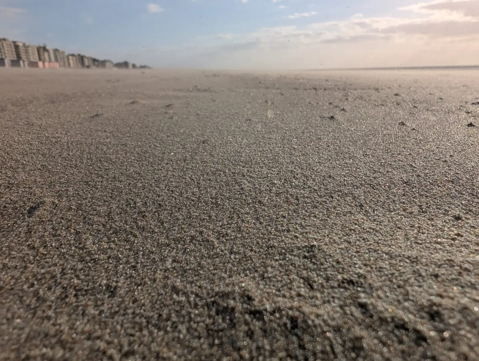 Grande plage de sable de La Panne en été sur la côte belge